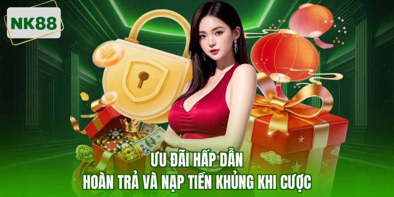 Ưu đãi hấp dẫn hoàn trả và nạp tiền khủng khi cược